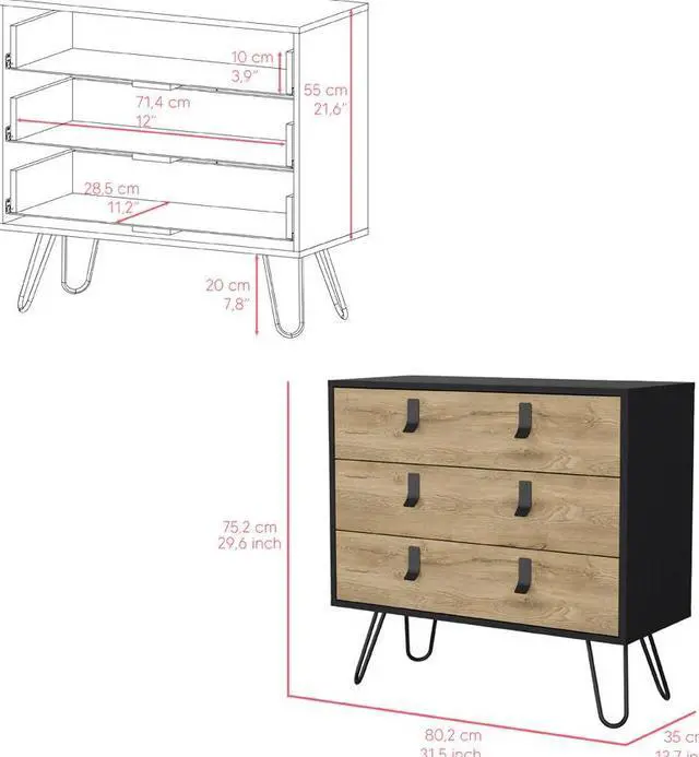 Alt view image 3 of 7 - Dresser Magness, Bedroom, Black / Macadamia