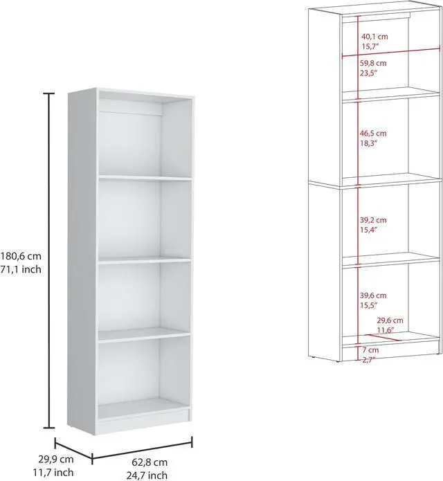 Alt view image 3 of 6 - Benzoni 2 Piece Living Room Set with 2 Bookcases, White