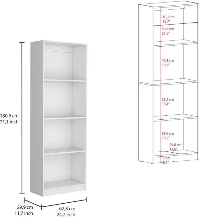 Alt view image 3 of 6 - Veta 2 Piece Living Room Set with 2 Bookcases, White