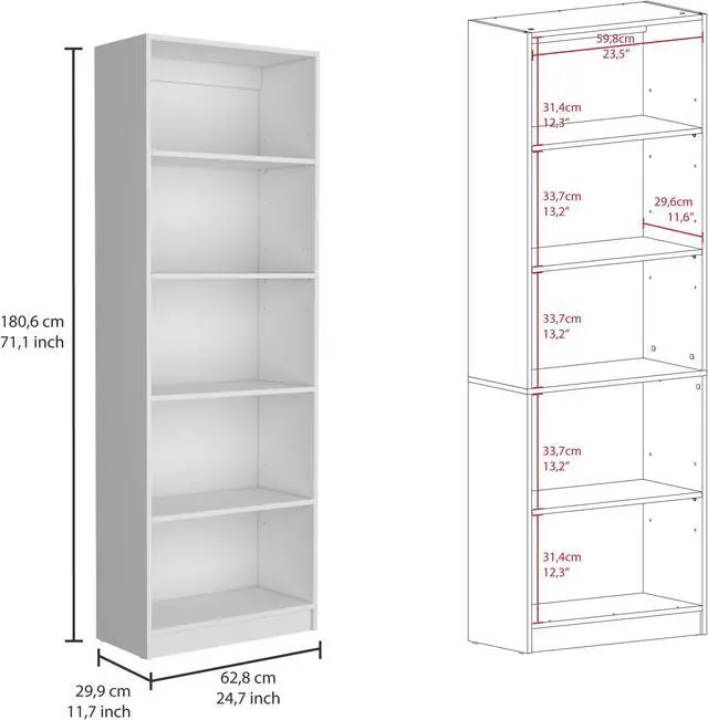 Alt view image 3 of 7 - Tuin 3 Piece Living Room Set with 3 Bookcases, White