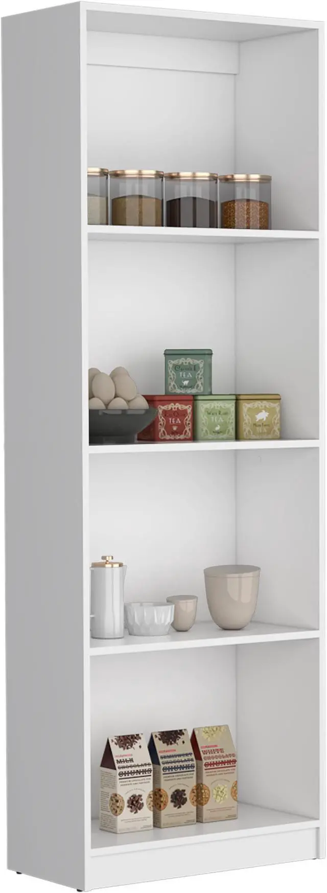 Alt view image 7 of 7 - Tuin 3 Piece Living Room Set with 3 Bookcases, White