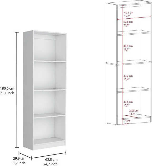 Alt view image 3 of 7 - Simla 3 Piece Living Room Set with 3 Bookcases, White
