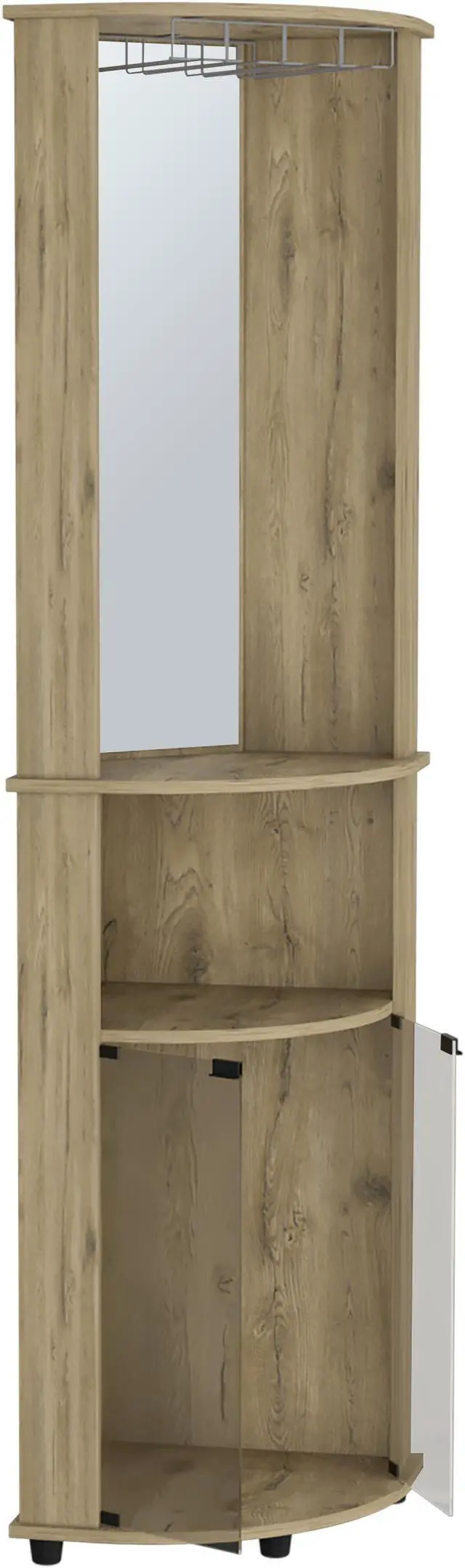 Alt view image 6 of 7 - Corner bar Cabinet, Rialto, Macadamia -Macadamia