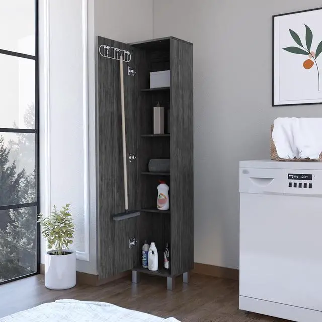 Alt view image 3 of 7 - Storage Cabinet Buccan, Laundry, Smoky Oak