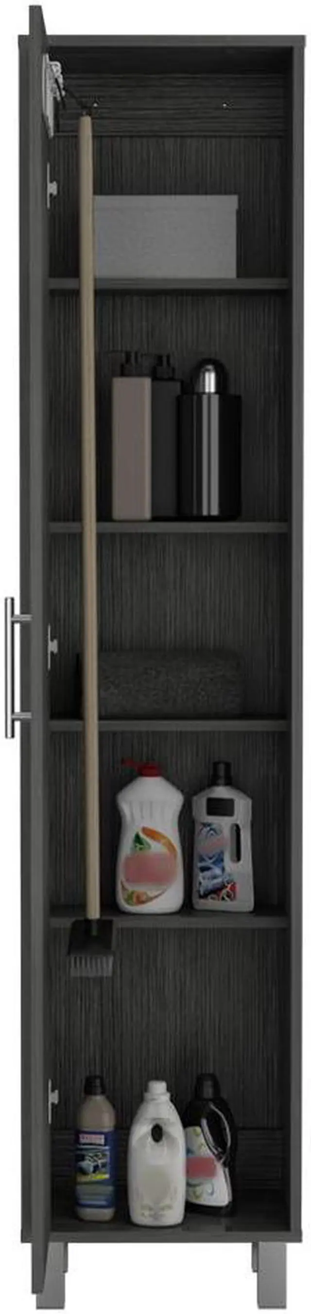 Alt view image 4 of 7 - Storage Cabinet Buccan, Laundry, Smoky Oak