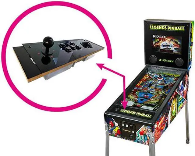 Alt view image 5 of 5 - Arcade Control Panel, Drop-In Upgrade For Legends Pinball Arcade Machine, Home Arcade, Plug and Play Arcade Style 8-Way Joy Stick and Trackball Controllers - OEM