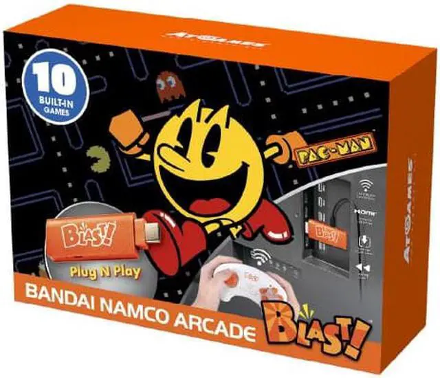 Alt view image 2 of 7 - Bandai Namco Arcade Blast! Console, Connects Via HDMI, 10 Greatest Classic Retro Video Games, Pac-Man, Galaga, Mappy, More Built In, With a 2.4Ghz Wi-Fi Video Game Controller, HD Resolution