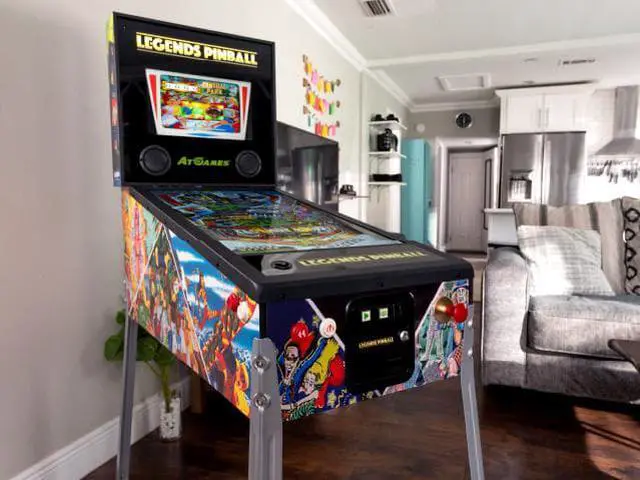Alt view image 4 of 7 - Legends Pinball, Full Size Arcade Machine, Home Arcade, Classic Retro Video Games, 22 Built In Licensed Genre-Defining Pinball Games, Black Hole, Haunted House, Rescue 911, WiFi, HDMI, Bluetooth