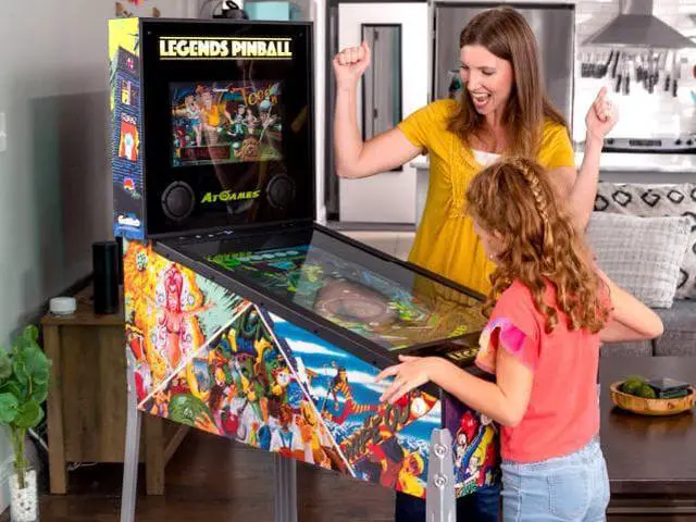 Alt view image 7 of 7 - Legends Pinball, Full Size Arcade Machine, Home Arcade, Classic Retro Video Games, 22 Built In Licensed Genre-Defining Pinball Games, Black Hole, Haunted House, Rescue 911, WiFi, HDMI, Bluetooth