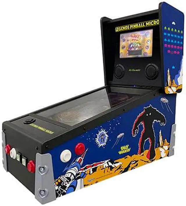 Alt view image 6 of 6 - Legends Pinball Micro, Arcade Machine Console, Classic Retro Video Games, 50 Built in Licensed Pinball Games, Space Invaders, Bubble Bobble,Time Machine, WiFi, HDMI, Bluetooth