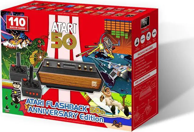 Alt view image 6 of 7 - Atari Flashback Console 50th Anniversary Edition, Retro Game Console, Built-in 110 Classic Games, Two Joystick Controllers, HDMI, PLUG & PLAY on HD TV
