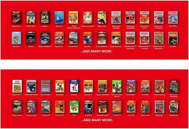 Alt view image 5 of 7 - Atari Flashback Console 50th Anniversary Edition, Retro Game Console, Built-in 110 Classic Games, Two Joystick Controllers, HDMI, PLUG & PLAY on HD TV