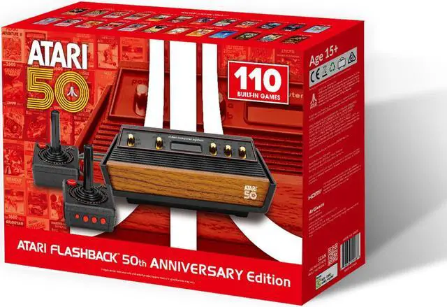 Alt view image 7 of 7 - Atari Flashback Console 50th Anniversary Edition, Retro Game Console, Built-in 110 Classic Games, Two Joystick Controllers, HDMI, PLUG & PLAY on HD TV