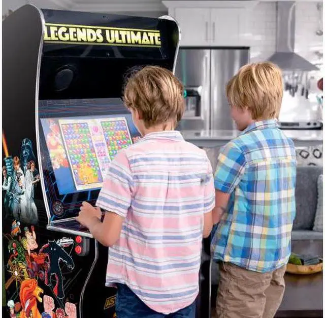 Alt view image 4 of 6 - Legends Ultimate Arcade, Full Size Game Machine, Home Arcade, Classic Retro Video Games, Over 300 Licensed Arcade and Console Games, Action Fighting Puzzle Sports & More, WiFi, HDMI, Bluetooth