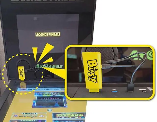 Alt view image 6 of 7 - Bandai Namco Arcade Blast!, Connects Via HDMI, 8 Greatest Classic Retro Video Games, Pac-Man, Galaga, Mappy, More Built In, With a 2.4Ghz Wi-Fi Video Game Controller, HD Resolution