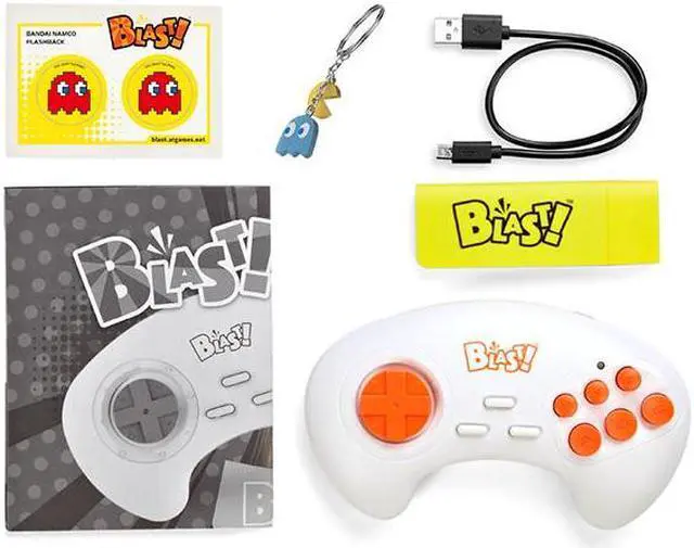 Alt view image 7 of 7 - Bandai Namco Arcade Blast!, Connects Via HDMI, 8 Greatest Classic Retro Video Games, Pac-Man, Galaga, Mappy, More Built In, With a 2.4Ghz Wi-Fi Video Game Controller, HD Resolution