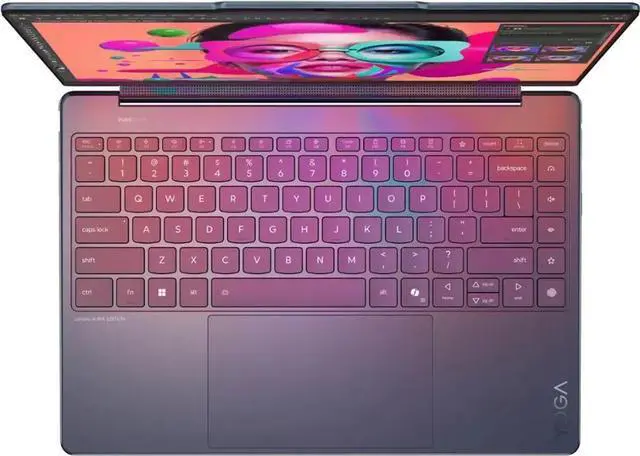 Alt view image 5 of 6 - Lenovo Yoga HIGH PERFORMANCE 2-in-1 Laptop 14.0" Touchscreen OLED 2.8K Display (Intel Ultra 7-258V, 32GB LPDDR5X, 1TB SSD, Backlit KB, Fingerprint, 2 Thunderbolt 4, WiFi 7, Webcam, Win 11 Home)