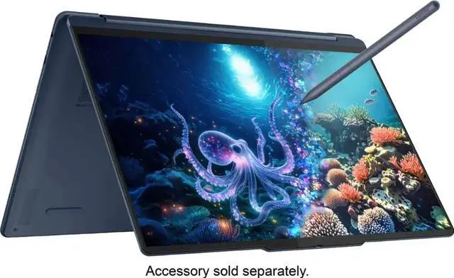 Alt view image 3 of 6 - Lenovo Yoga HIGH PERFORMANCE 2-in-1 Laptop 14.0" Touchscreen OLED 2.8K Display (Intel Ultra 7-258V, 32GB LPDDR5X, 1TB SSD, Backlit KB, Fingerprint, 2 Thunderbolt 4, WiFi 7, Webcam, Win 11 Home)