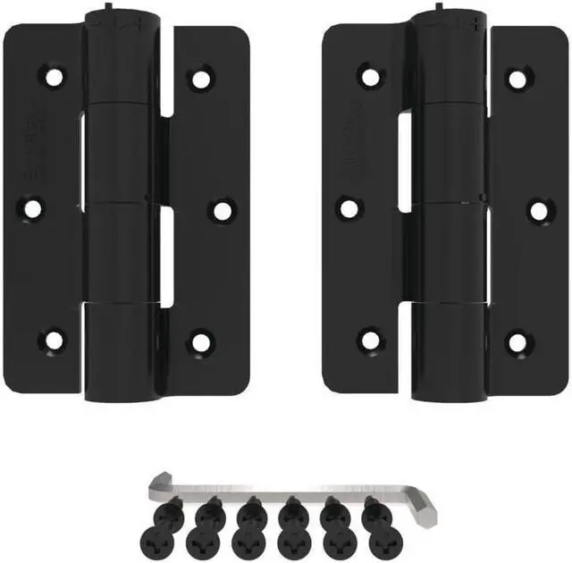 Main image of 3.125 In. X 4.875 In. Aluminum Black Standard Butterfly Hinge (2-Pack)