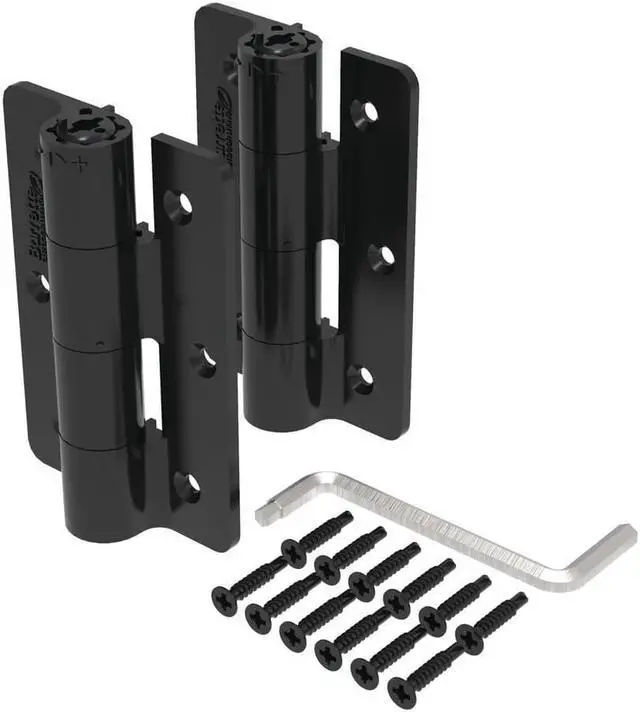 Alt view image 4 of 5 - 3.125 In. X 4.875 In. Aluminum Black Standard Butterfly Hinge (2-Pack)
