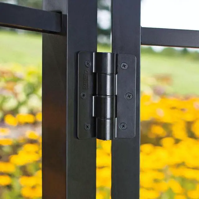 Alt view image 5 of 5 - 3.125 In. X 4.875 In. Aluminum Black Standard Butterfly Hinge (2-Pack)