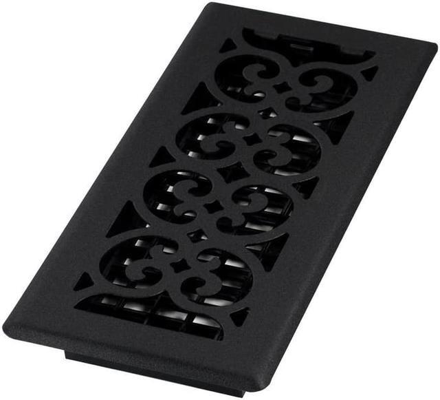 Alt view image 3 of 7 - DECOR GRATES ST410 Floor Register 5.5 X 11.5, Textured Black, Cast Iron