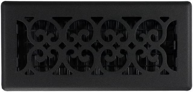 Alt view image 6 of 7 - DECOR GRATES ST410 Floor Register 5.5 X 11.5, Textured Black, Cast Iron