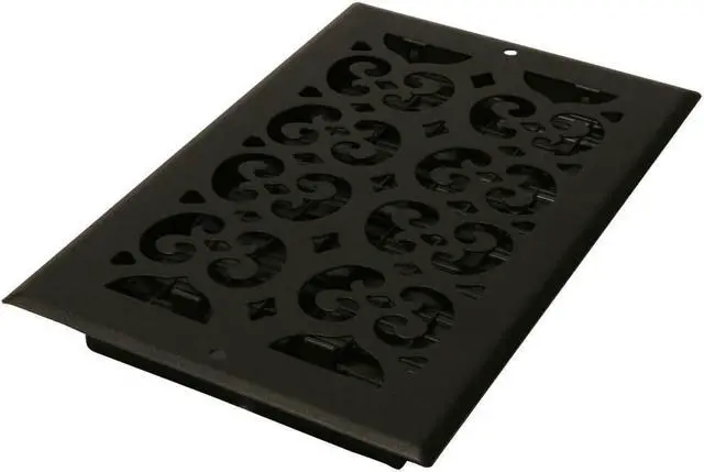 Alt view image 3 of 3 - DECOR GRATES ST612W Sidewall/Ceiling Register 7.5 X 13.5, Textured Black, Steel