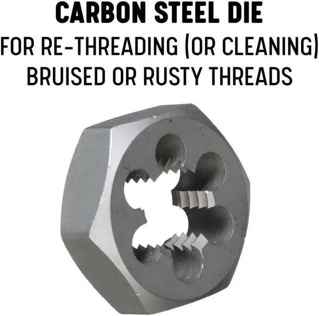 Alt view image 3 of 14 - Drill America m16 X 1 Carbon Steel Hex Die, DWTSMH16X1
