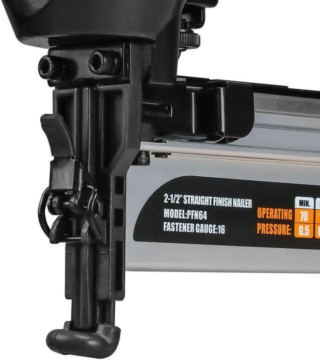 Alt view image 5 of 11 - Pneumatic 16-Gauge 2-1/2 In. Straight Finish Nailer