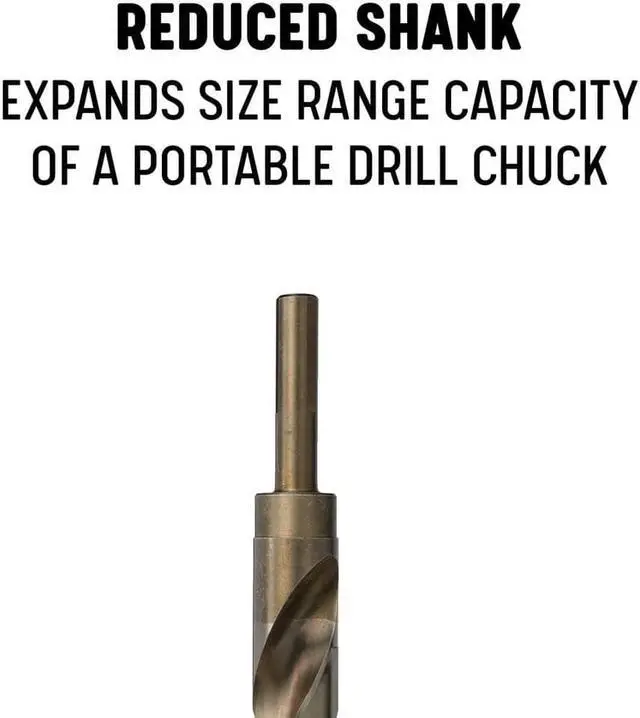 Alt view image 5 of 9 - 15/16 in. m35 Cobalt Reduced Shank Twist Drill Bit with 1/2 in. Shank