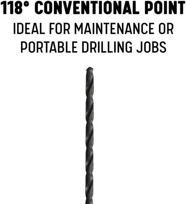Alt view image 4 of 14 - 1 in. x 18 in. High Speed Steel Extra Long Drill Bit with Straight Shank