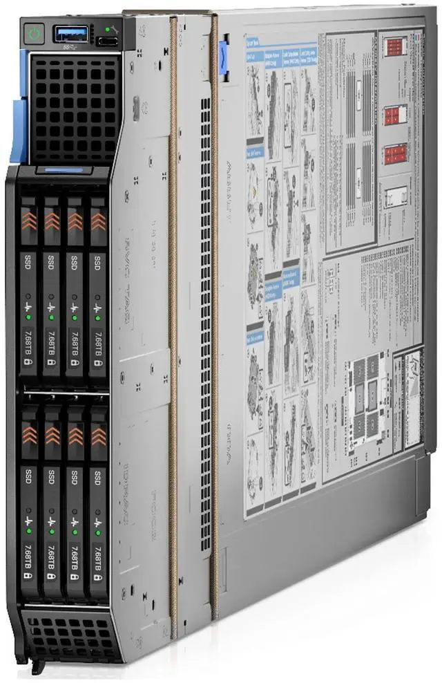 Main image of Dell PowerEdge MX760c 6SFF 2x Xeon Gold 5415+ 128GB RAM 2x 960GB SSD Server