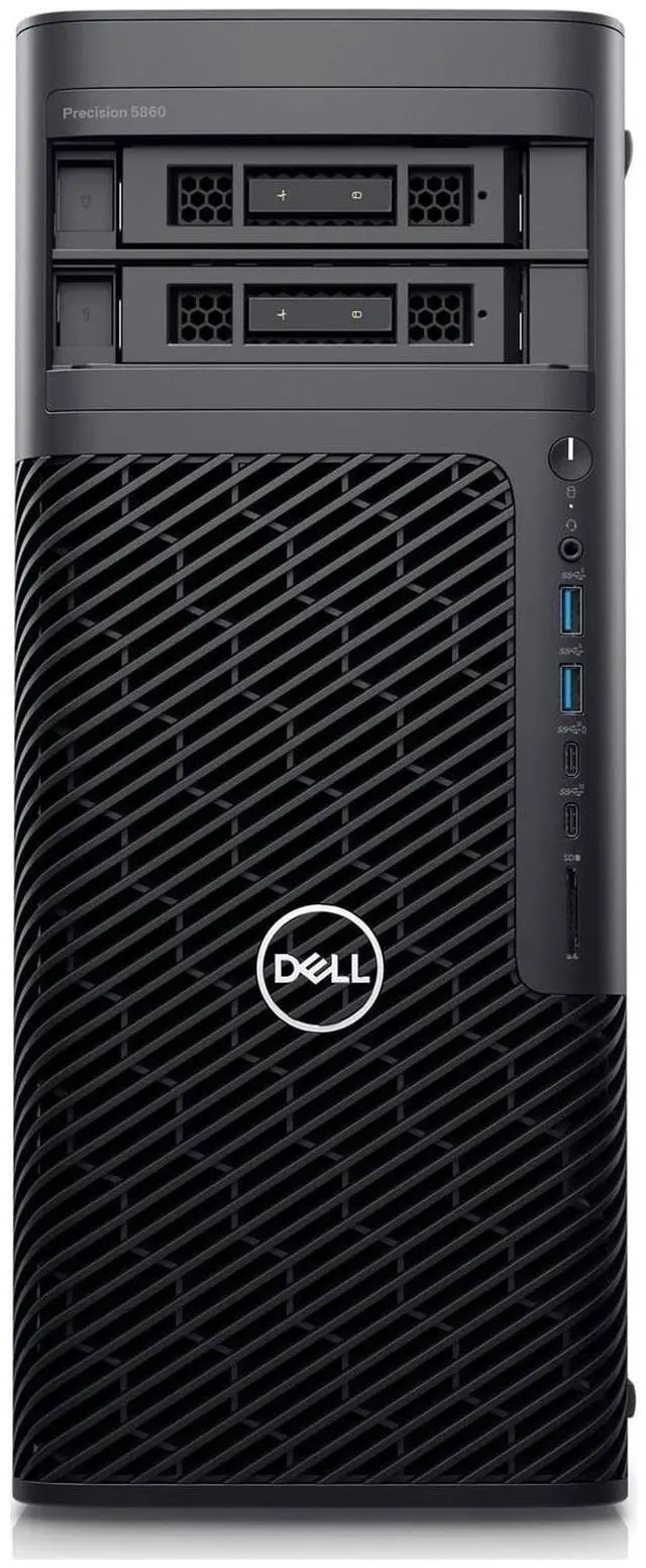 Main image of Dell Precision 5860 Tower 2LFF 1x Xeon W7-2495X 1024GB DDR5 1TB NVMe 10GbE RJ45 Workstation
