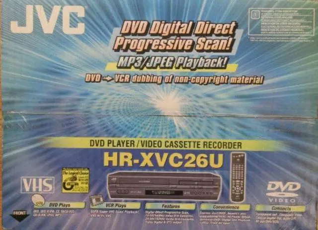 Alt view image 3 of 3 - JVC Hr-XVC26U DVD VCR Combo Dvd Player Vhs Player