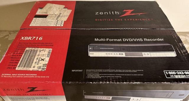 Alt view image 2 of 3 - Zenith XBR716 Multi-Format DVD Recorder VCR Combo HDMI Adapter Included