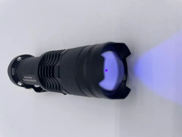 Alt view image 2 of 7 - Jaspertronics SK68 Blacklight Flashlight - 395nm UV LED, Zoomable, Portable Stain Detector for Pet Urine, Counterfeit, Industrial Inspections