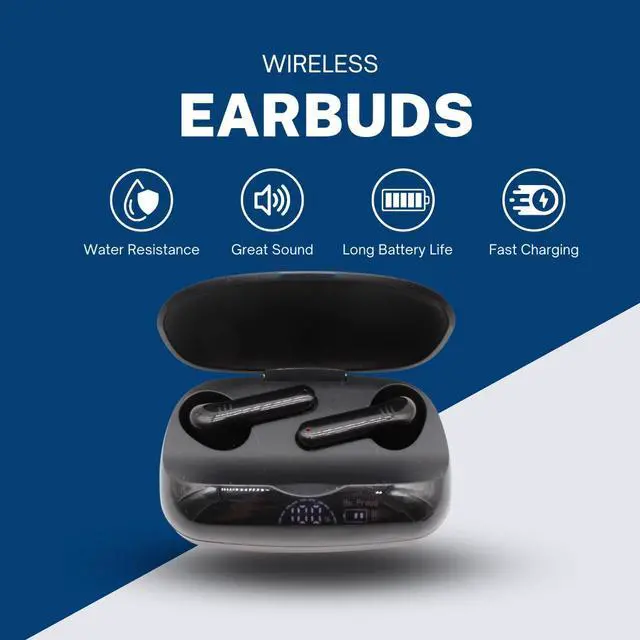 Alt view image 2 of 7 - Jaspertronics Wireless Ear Buds with PowerBank and Microphone for all Smart Phones, Tablets, and PCs - TG04