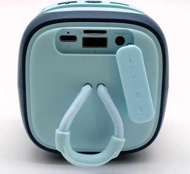 Alt view image 6 of 7 - Jaspertronics TG-359 Rechargeable Bluetooth Speaker Portable Indoor/Outdoor Wireless Stereo Subwoofer with Breathing Light-Blue