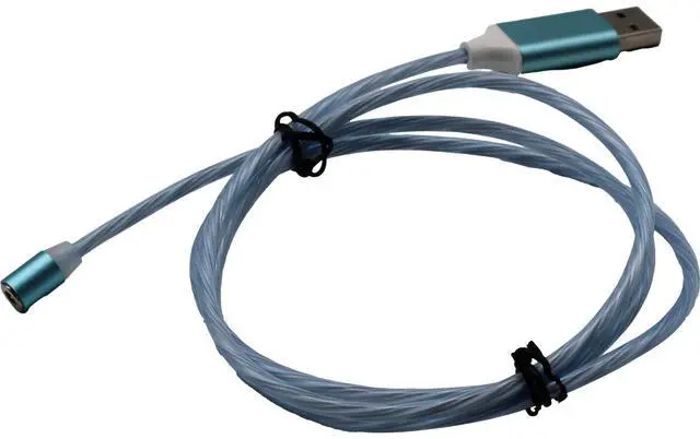Alt view image 6 of 7 - Jaspertronics Flowing LED Charging Cables with Quick Disconnect Magnetic Tips for Smart Phones, Tablets, and More!