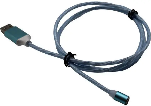 Alt view image 3 of 7 - Jaspertronics Flowing LED Charging Cables with Quick Disconnect Magnetic Tips for Smart Phones, Tablets, and More!