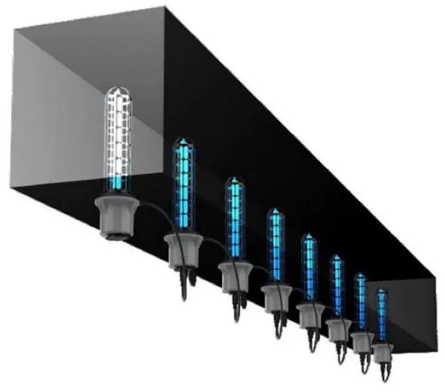 Alt view image 2 of 7 - Jaspertronics 24W 254nm Germicidal U62 UVC HVAC Purification Lamp with Duct Disinfection