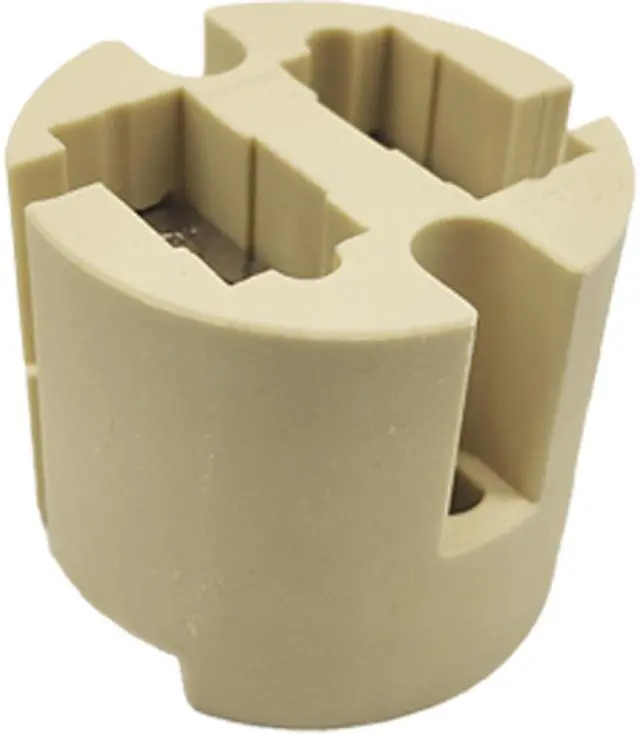 Main image of Jaspertronics G22 Lamp Holder Socket HighTemp Ceramic Steatite Base 3000W 1000V 20A Nickel-Plated Copper Contacts UL Recog CE Certified for Halogen & Metal Halide Fixtures No Leads