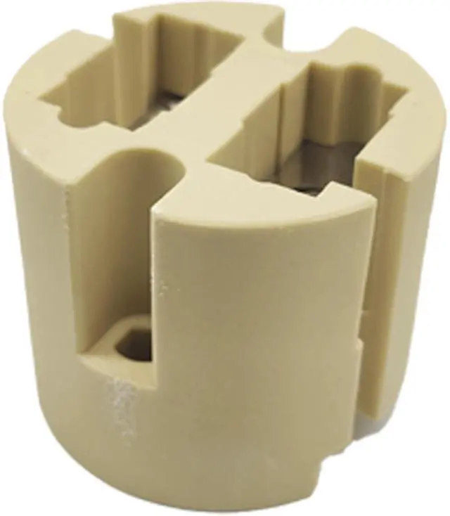 Alt view image 3 of 7 - Jaspertronics G22 Lamp Holder Socket HighTemp Ceramic Steatite Base 3000W 1000V 20A Nickel-Plated Copper Contacts UL Recog CE Certified for Halogen & Metal Halide Fixtures No Leads