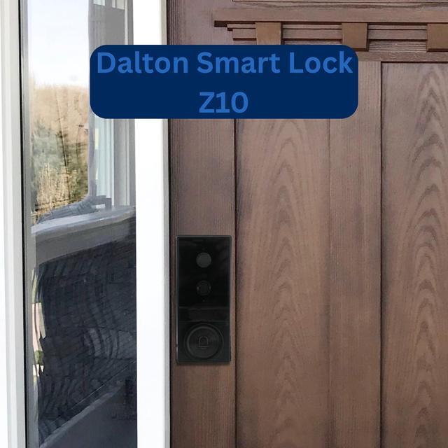 Alt view image 2 of 5 - Dalton Z10 Smart Lock - WiFi Deadbolt, Built-In Camera, Visual Intercom, Biometric, PIN Code, Key, App Access, Anti-Pry Alarm, 10,000mAh Battery, Durable Zinc Alloy - Black