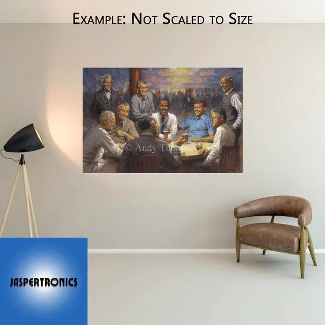 Alt view image 3 of 4 - The Democratic Club US Presidents by Andy Thomas Paper Print Open Edition 13x19 A captivating scene of past Democratic presidents engaged in conversation