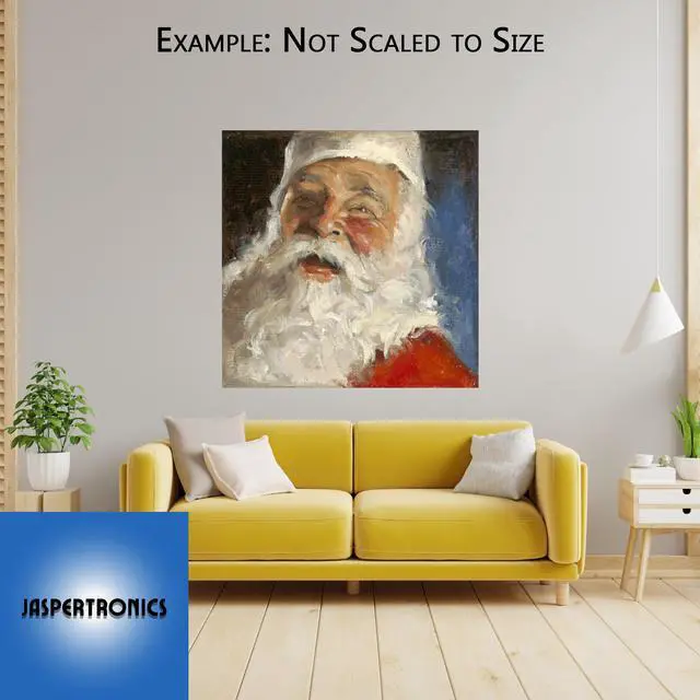 Alt view image 2 of 4 - Santa by Andy Thomas - Canvas Giclee Edition 18x18 - Classic Holiday Art for Collectors