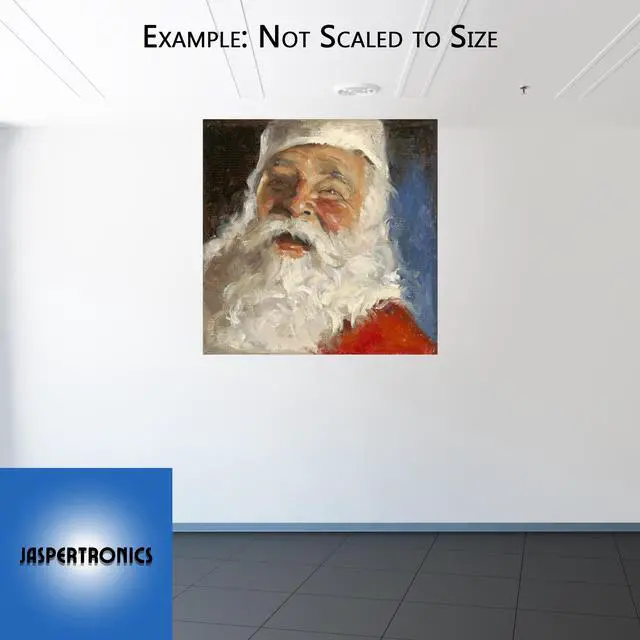 Alt view image 4 of 4 - Santa by Andy Thomas - Canvas Giclee Edition 18x18 - Classic Holiday Art for Collectors