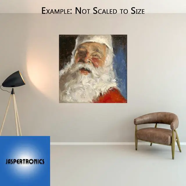 Alt view image 3 of 4 - Santa by Andy Thomas - Canvas Giclee Edition 18x18 - Classic Holiday Art for Collectors