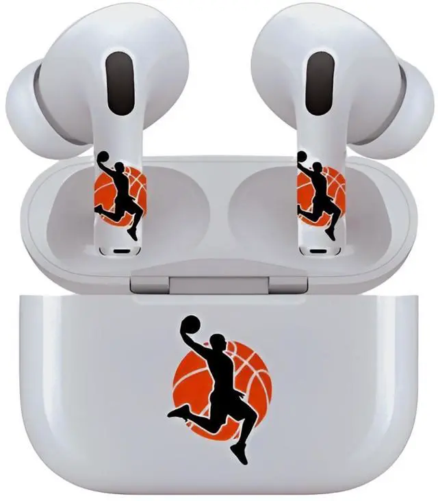 Main image of AirSkins - Decals for AirPods Pro & Pro 2, Basketball Player Design Scratch-Resistant Precision Fit Wireless Charging Friendly Easy Application Durable Protection for Earbuds & Case